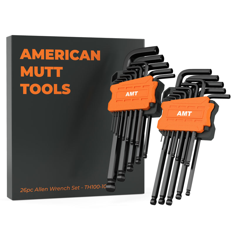 26pc Allen Wrench Set | Includes Metric and SAE Ball End Hex Key Sets