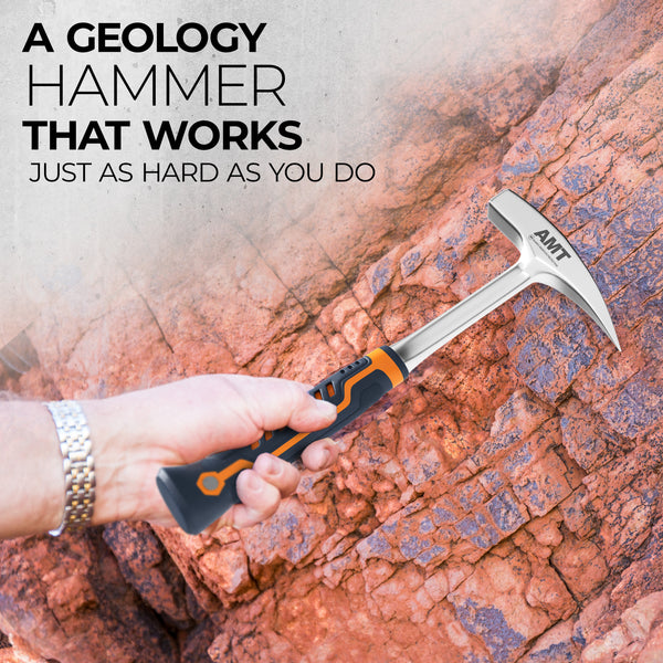 Rock Hammer – Heavy Duty 22oz Rock Pick Hammer – Rock Hammer Geology Tools, Geology Hammer
