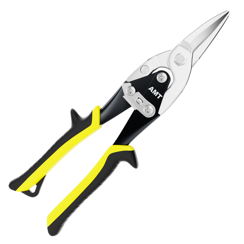 American Mutt Tools Professional 10 Inch Compound Action Aviation Straight Cut Tin Snip - American Mutt Tools