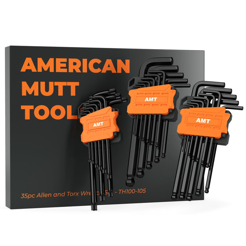 35pc L-Key Allen Wrench Set | Includes SAE, Metric and Torx Ball End Hex Key Sets